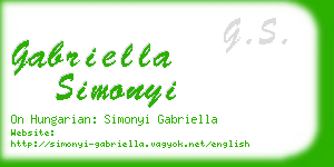 gabriella simonyi business card